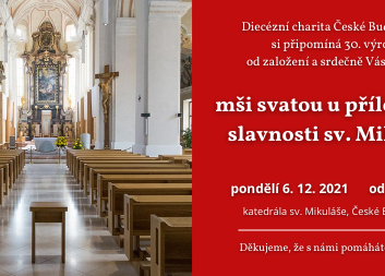 Mše k 30. výročí Diecézní charity České Budějovice