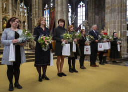 Cenu Charity 2020 za nominovanou JUDr. Martu Krupauerovou, sponzorku Diecézní charity České Budějovice - in memoriam, převzala dcera oceněné Olga Krupauerová (foto: Martina Řehořová, Člověk a víra)