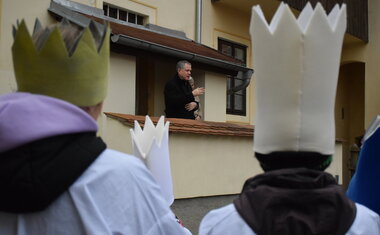 Požehnání koledníkům v Ledenicích