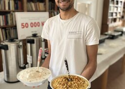 zahraniční kuchyně je velmi inspirativní - zde hummus od Mohameda