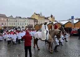kolednický průvod na ČB náměstí
