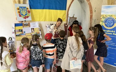 stánek ukrajinského komunitního spolku Nadija